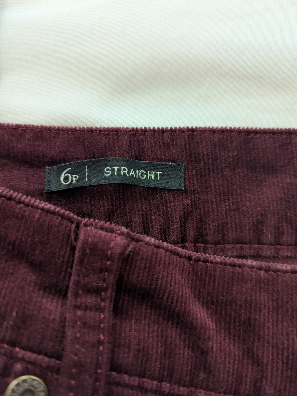 Talbots Flawless Five Pocket Burgundy Straight Leg Corduroy Pants 6 Petite - Picture 4 of 9